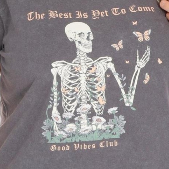 Electric Pink Skeleton Graphic Tee - Picture 3 of 4